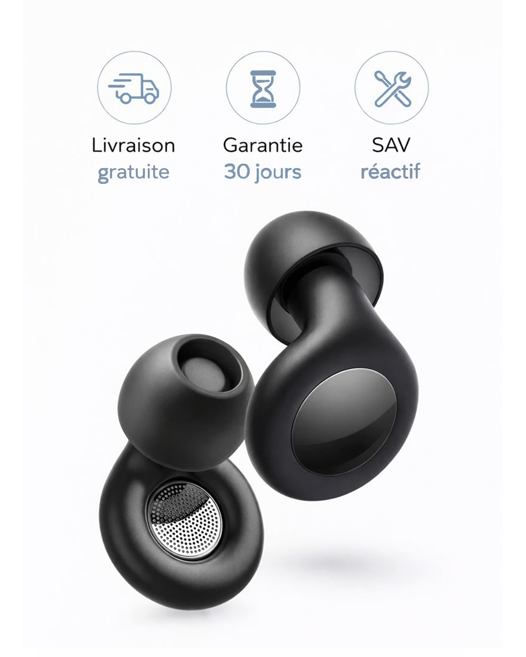 Silicone Ear Plugs for Sleeping 25Db Noise Cancelling Hearing Protection Reusable Earplugs for Sleep Focus Concerts Work Study