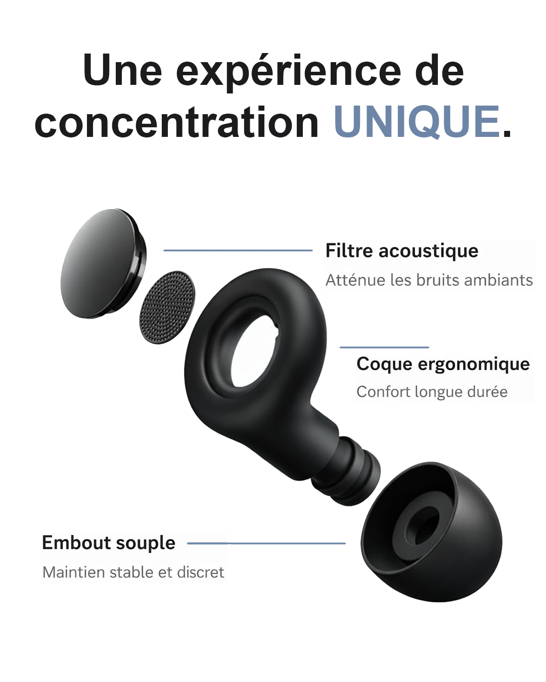 Silicone Ear Plugs for Sleeping 25Db Noise Cancelling Hearing Protection Reusable Earplugs for Sleep Focus Concerts Work Study